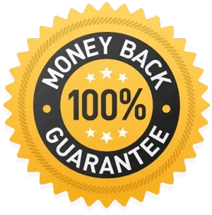 100% money back guarantee badge used on the Water Freedom System sales page